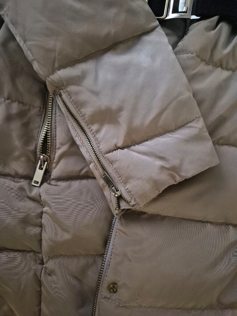 Bej Renk Pelüş Yakalı Mont - 6