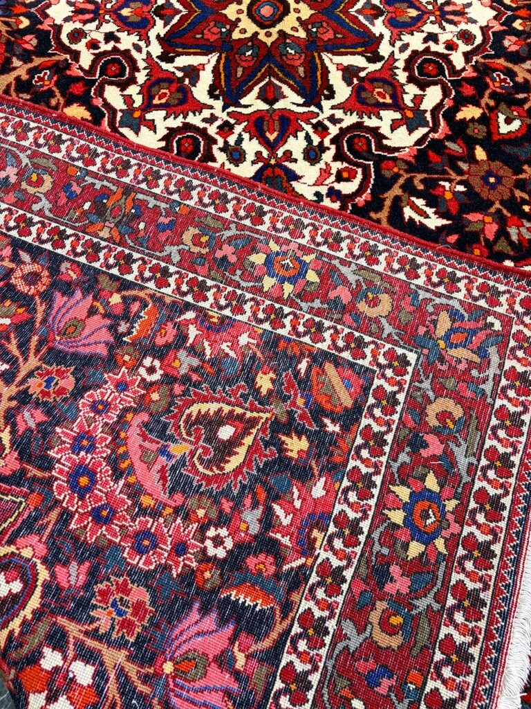 217x320 İran'ı Bahtiyari halısı El dokuma kök boya sıfır sandık eskisi - 4