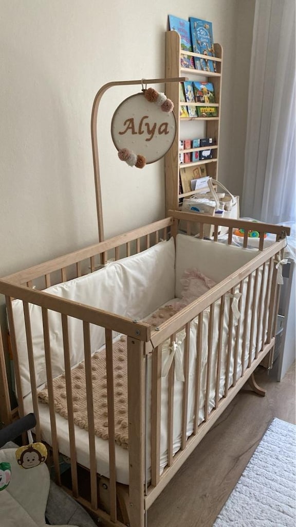 Bebek Ahşap Beşik Karyola