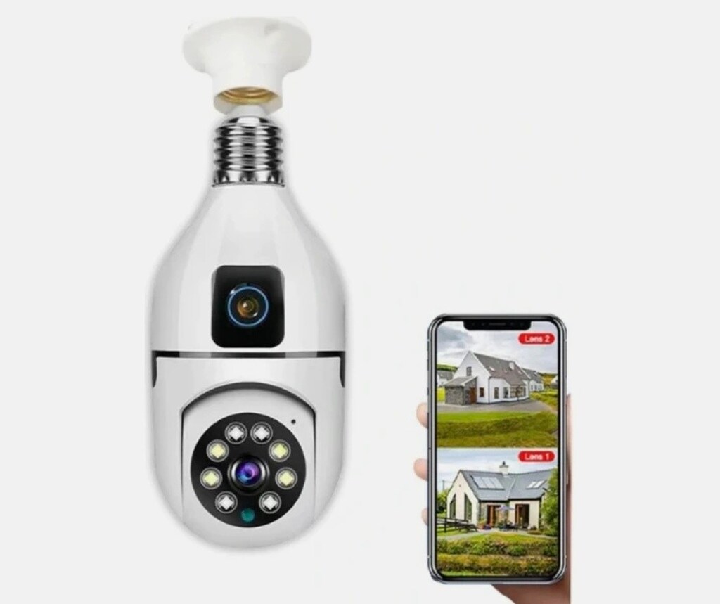 Wifi Ampül Kamera Çift Lensli - 6