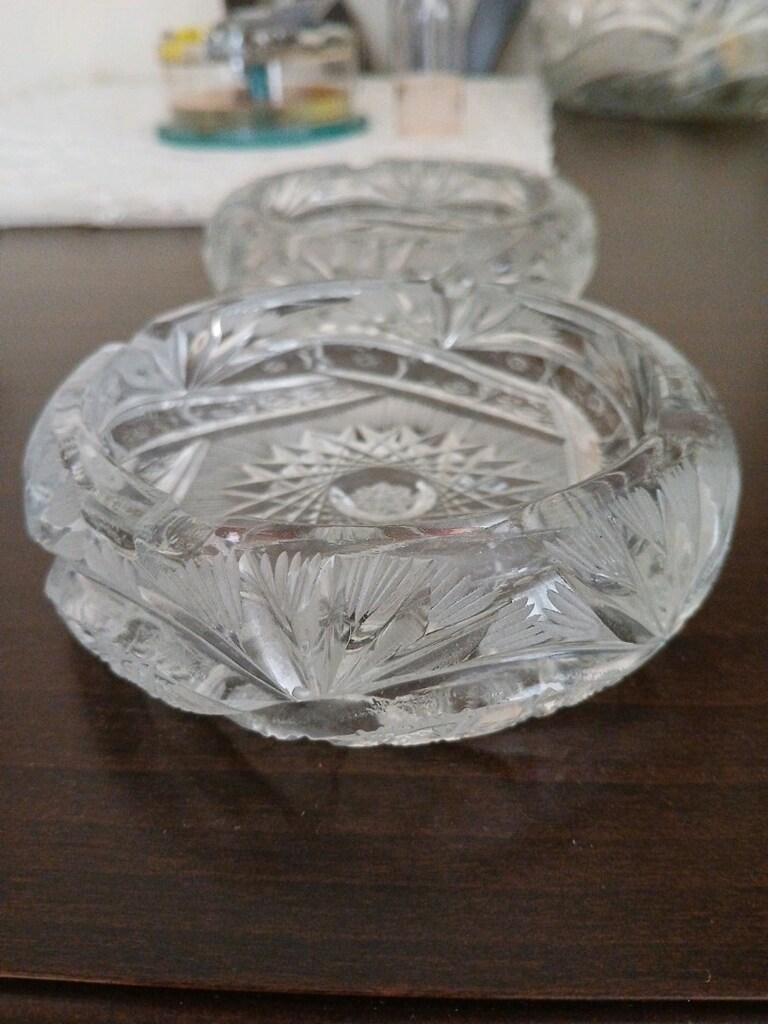 2 adet kristal küllük, vintage. - 3