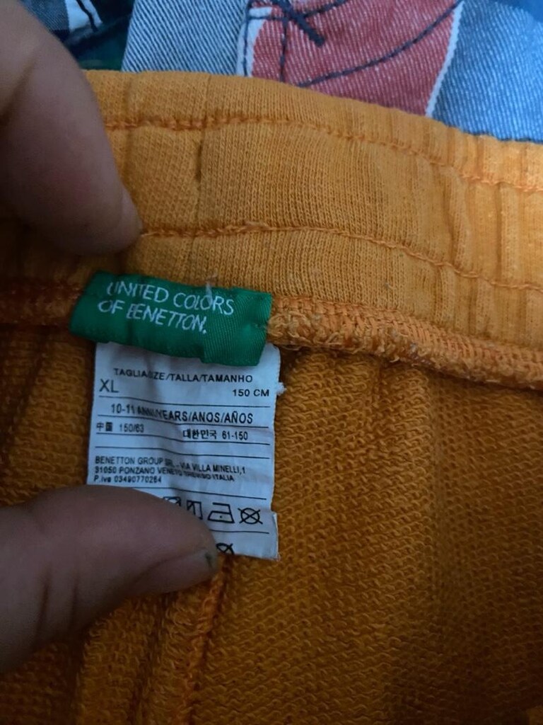 Çocuklar için kısa boy şortlar; bordo, turuncu, yeşil ve ekose desenl - 4