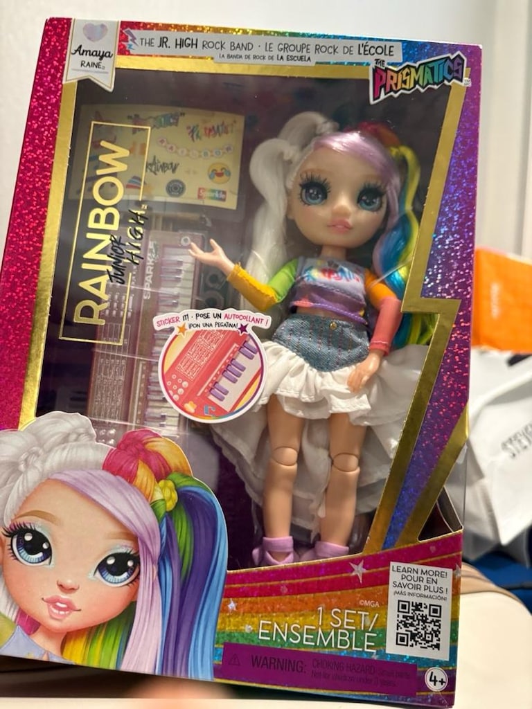 Rainbow High Junior High Rock Band Amaya Raine fashion doll ‘ bebeği. - 6