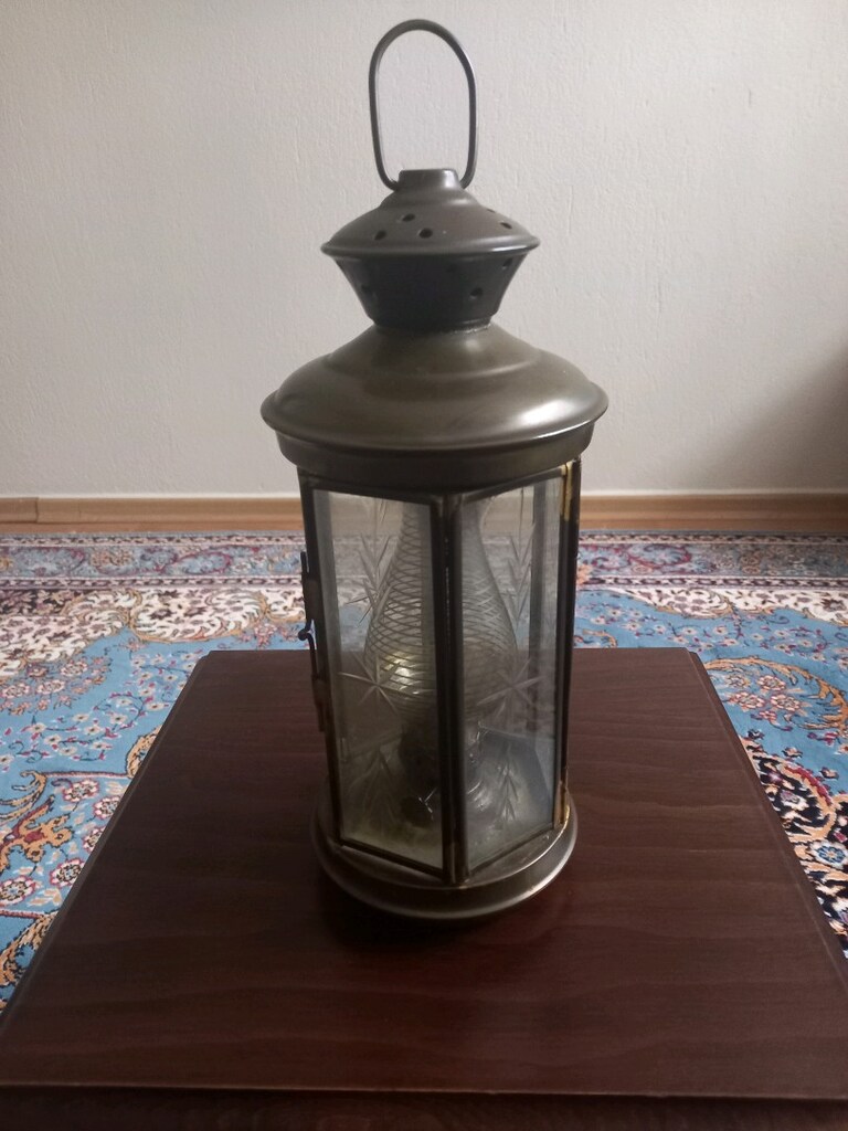Antika Bakir Gaz lambasi 25 cm boy - 2