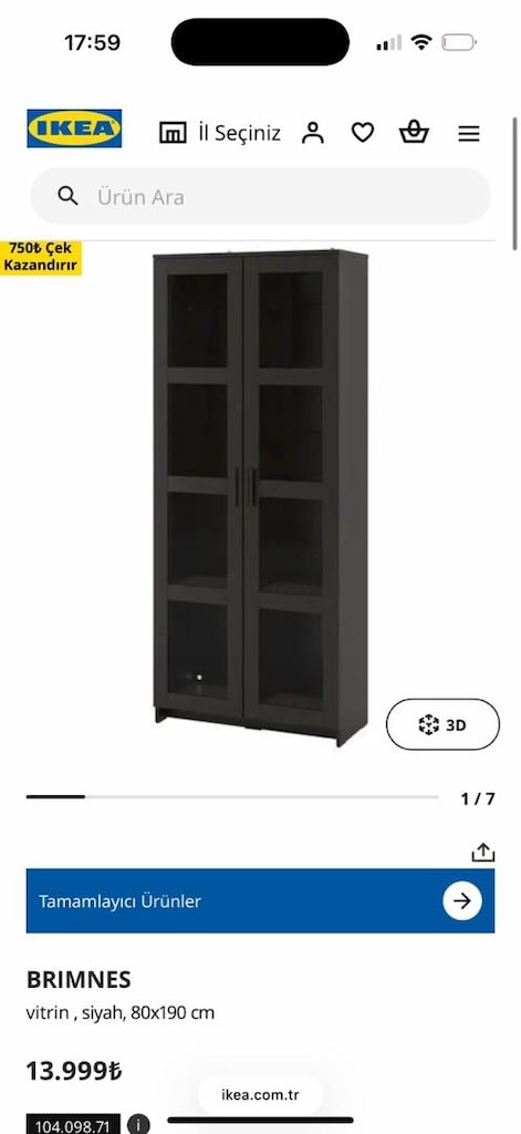 IKEA camlı dolap - 6
