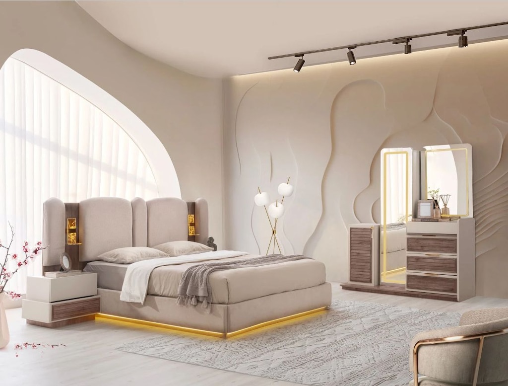 Sıfır , %100 MDF , Panjur kapaklı Gardırop ,6 kapaklı- Kumbeji , Ceviz - 12