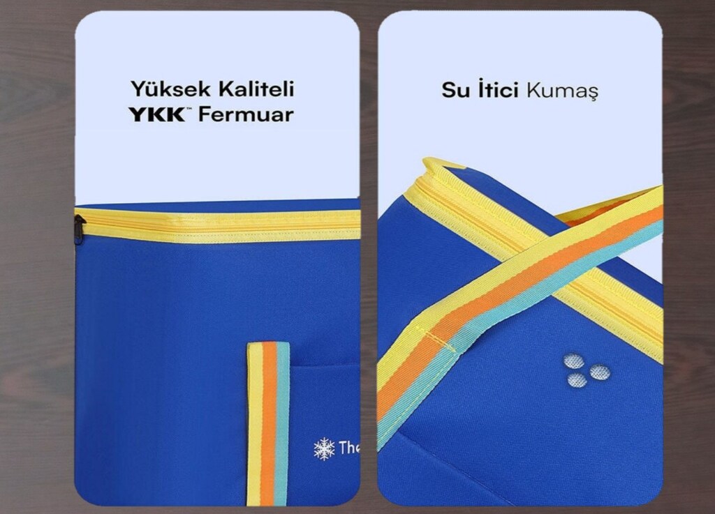 Termos Çanta Piknik İçin, Soğuk Tutar Mavi 30,5LT - 4