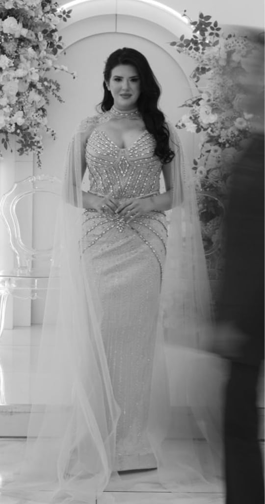 Nişan Elbisesi-Couture Taşlı ve Pelerinli-Nişanlık-Abiye-DüğünSöz - 4