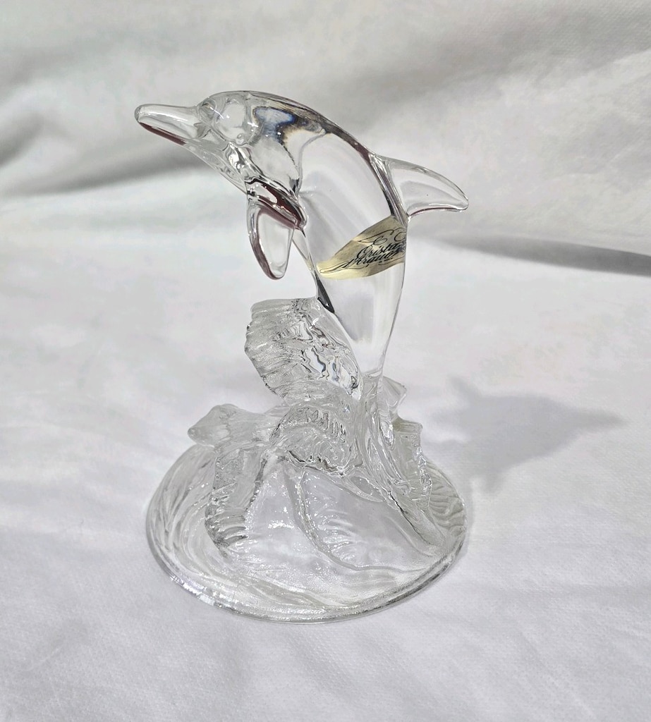 Orjinal Cristal d'Argues France Kristal Yunus Fügürü 17 cn. Vintage - 2