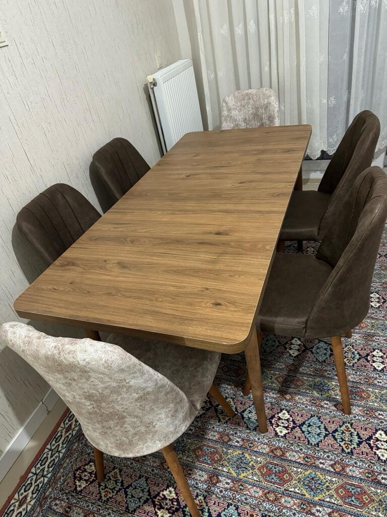 YEMEK MASASI SET HALİNDE 1 MASA 6 SANDELYE KAMPANYALI ÜRÜN - 4