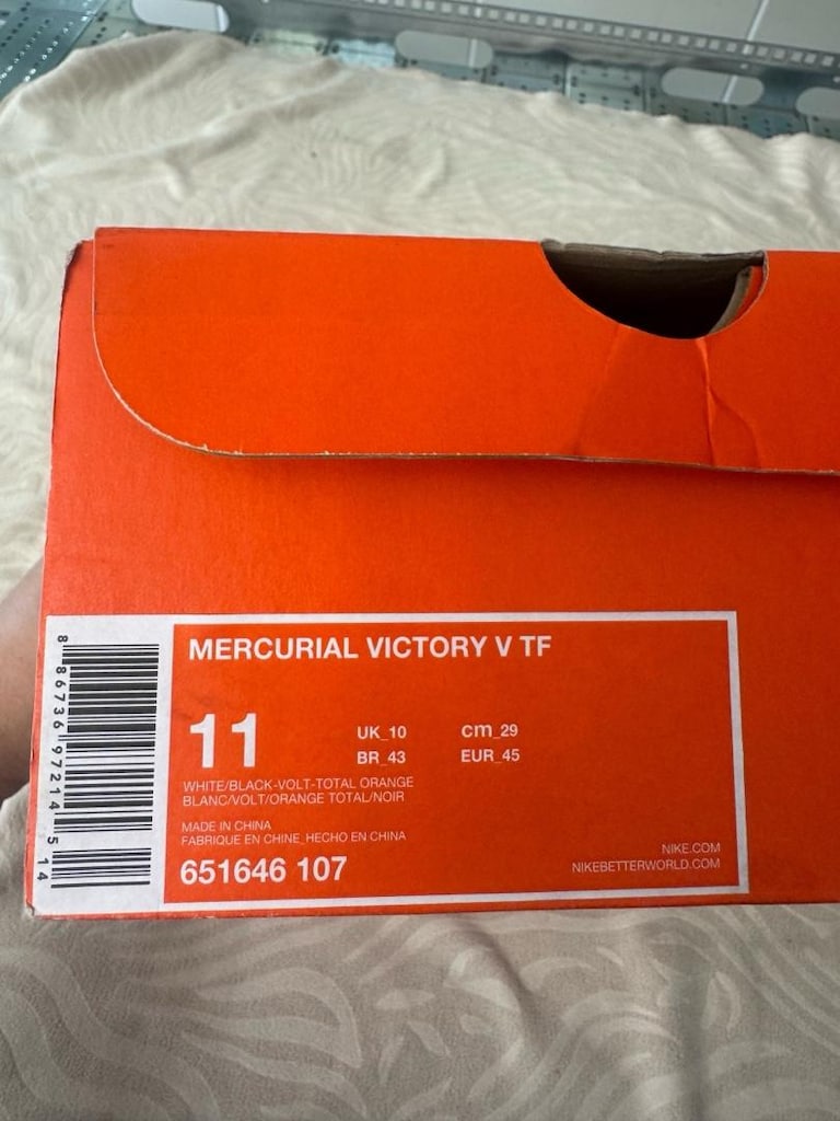 NIKE MERCURIAL VICTORY V TF (45 NUMARA / 29 CM) - SIFIR / KUTULU - 5