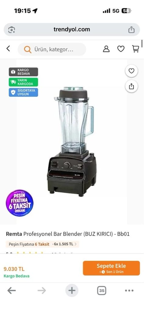 Gtech GT Professional Commercial Bar Blender – Profesyonel Blender - 4