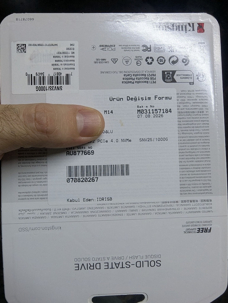 Kingston NV3 1TB NVMe M.2 - 2