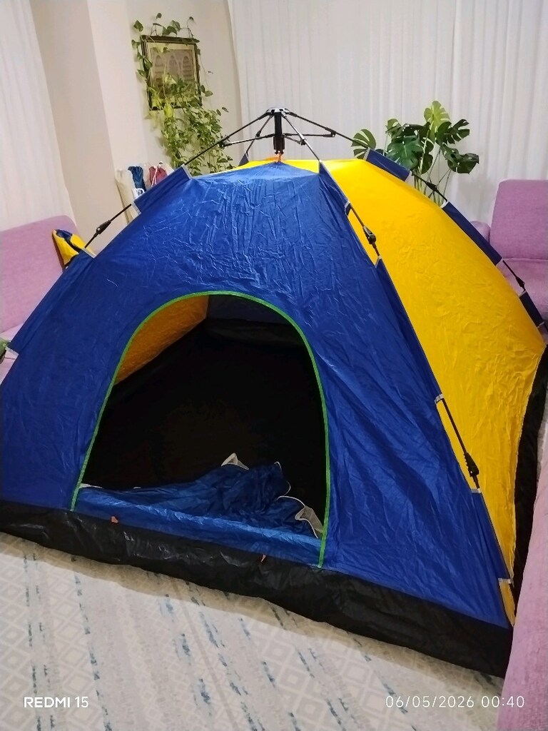 ÇADIR OTOMATİK KURULUM 250*250*165 SIFIR ÇANTALI 5 KİŞİLİK SU GEÇİRMEZ - 2