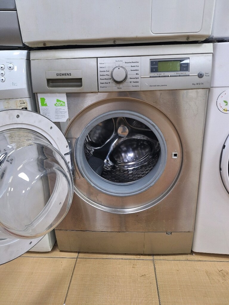 inox Çok temiz Siemens çamaşır makinesi 8kg dokunmatik ekran envirter - 2