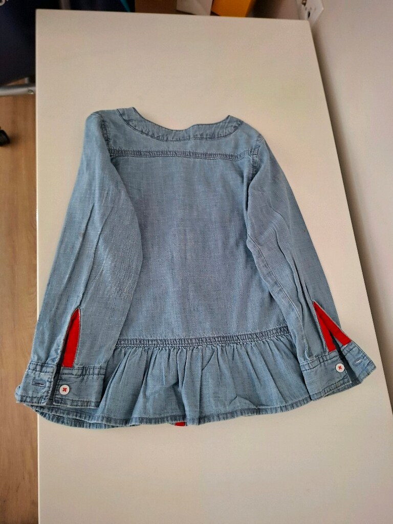 Gymboree Marka Fırfır Detaylı Kot Gömlek - 8