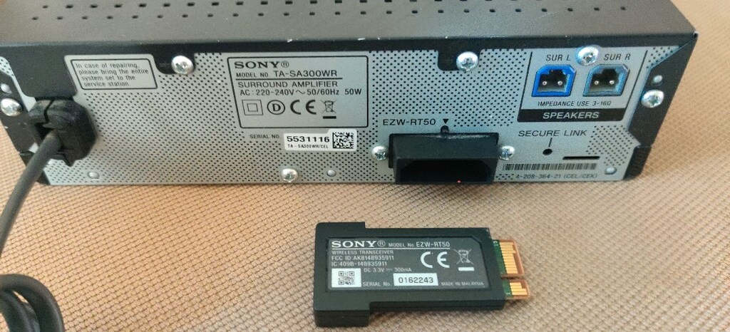 Sony TA-SA300WR Surround Ses Amplifikatörü ve Sony EZW-RT50 Kart - 3