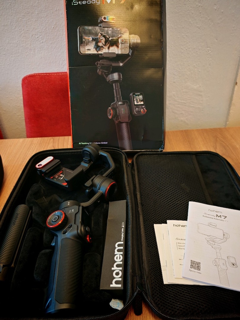 HOHEM ISTEADY M7 GIMBAL + GODOX COMBO YAKA MIKROFON + PDX 577 TRİPOD - 8