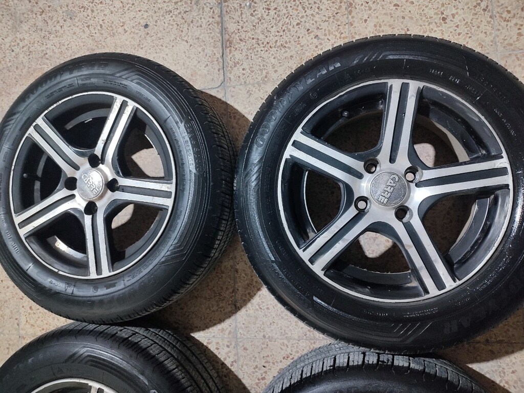 14 inç çelik jant lastik takımı 4*100 bijon aralığı Goodyear - 7