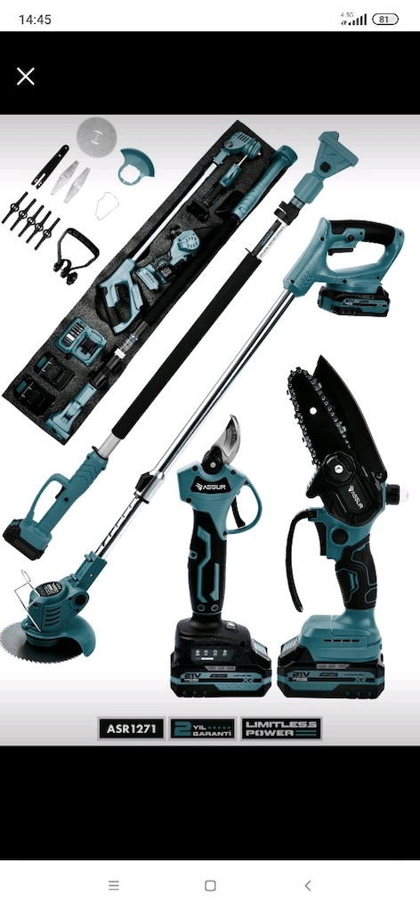 bahçe seti 4 lü set çim biçme - 2