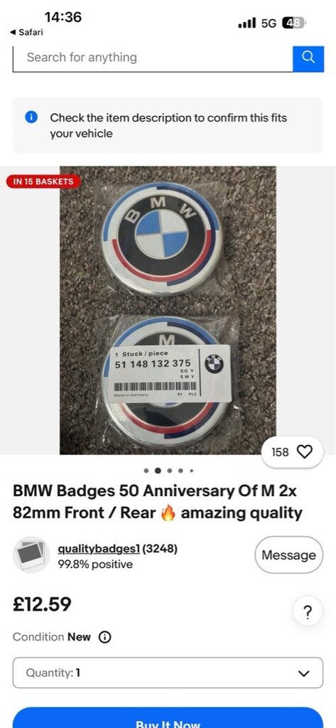 BMW 50.yıl özel ön logo ve bagaj kapağı - 6