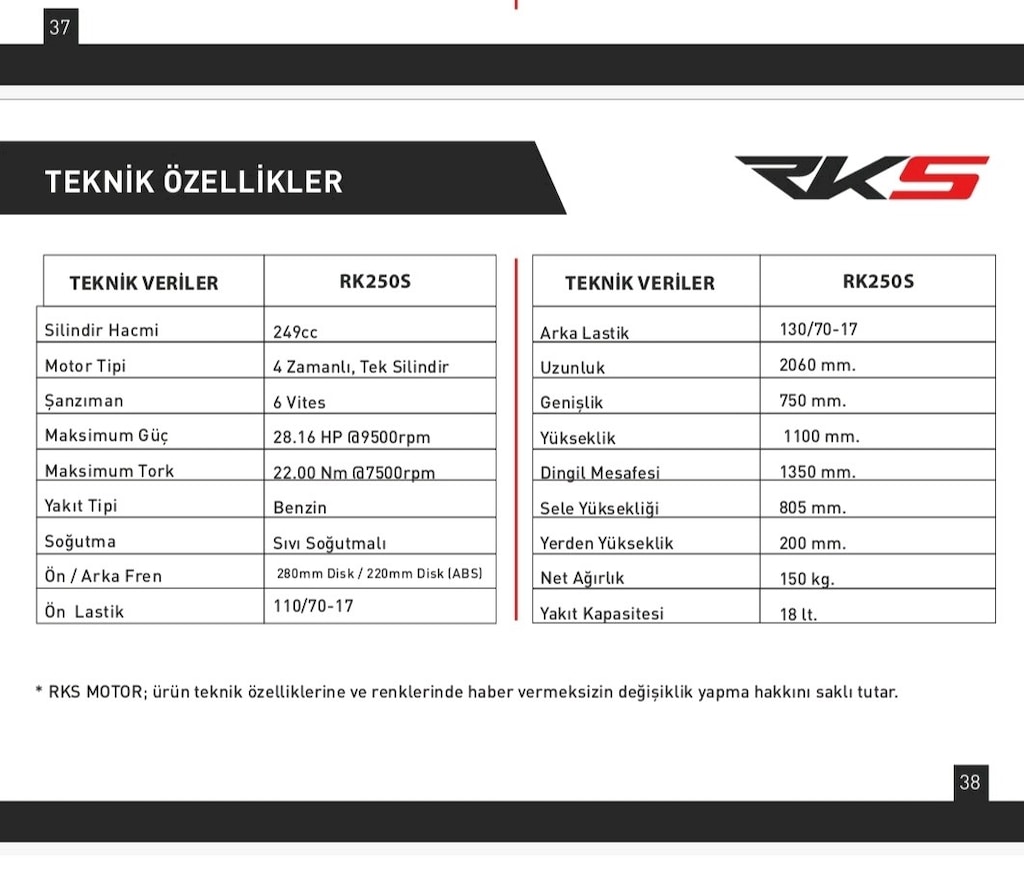 Hatasız çok temiz RKS RK250S - 5