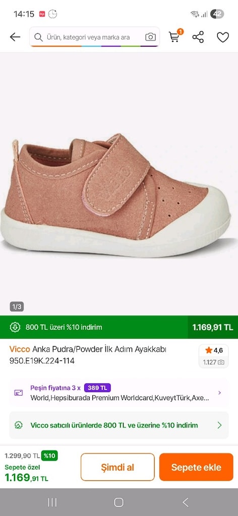 vicco ilk adım ayakkabısı ve decathlon uv şapka - 3
