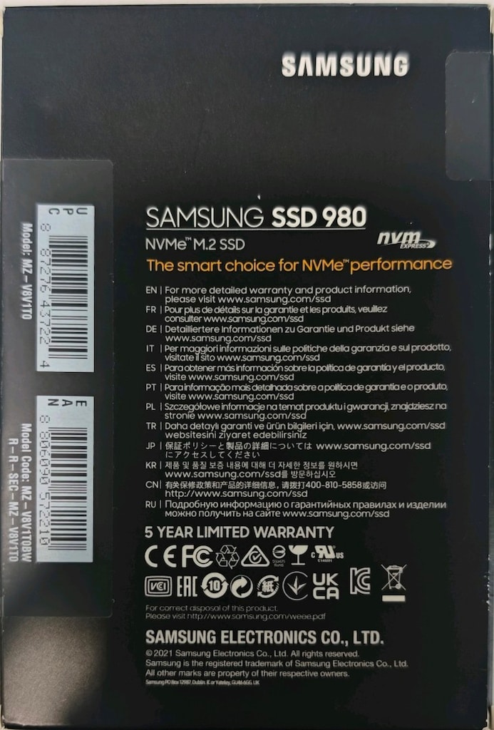 Samsung 980 1TB SSD Sıfır - 2