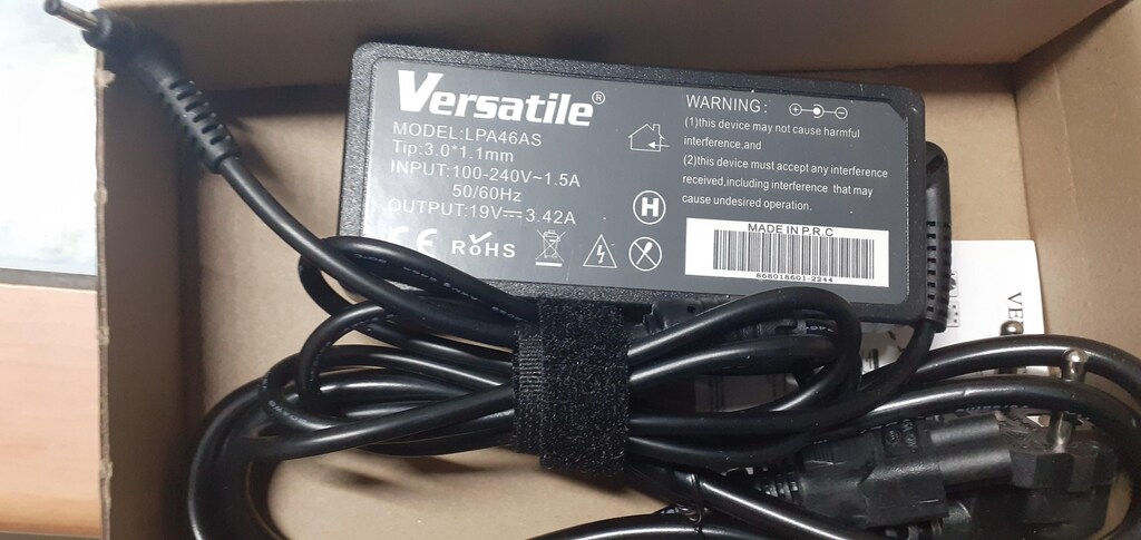 LAPTOP ADAPTÖR- ŞARJ CİHAZI VERSATİLE LPA46AS 19V 3.42A 3.0x1.1 - 2