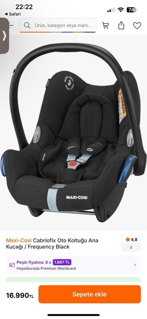 maxi cosi puset - oto koltuğu - 4