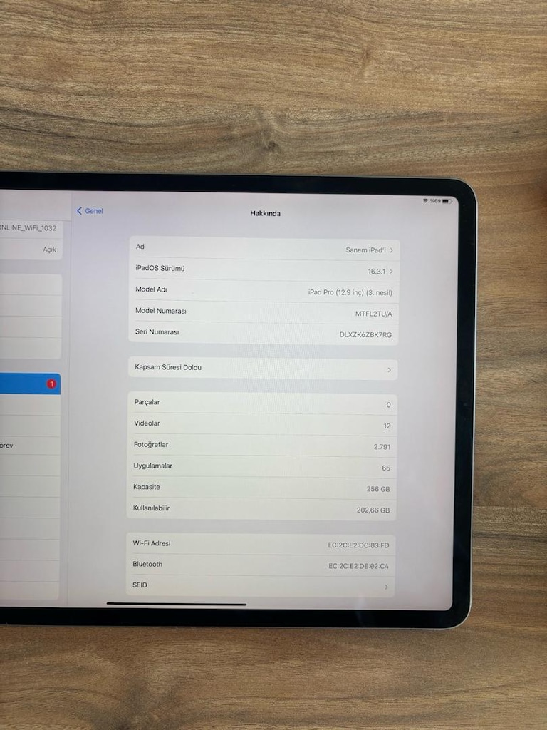 iPad Pro 12.9” (3. Nesil) – 256 GB Space Gray + Apple Pencil - 2