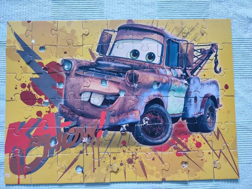 Disney arabalar 2si 1 arada puzzle 50-100 parça - 4