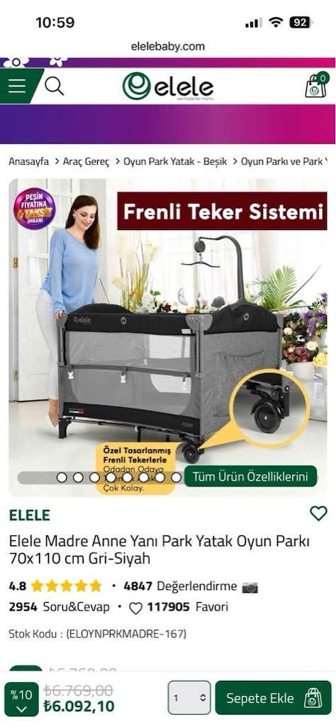elele madre anne yanı park yatak+ortopedik yatak - 5
