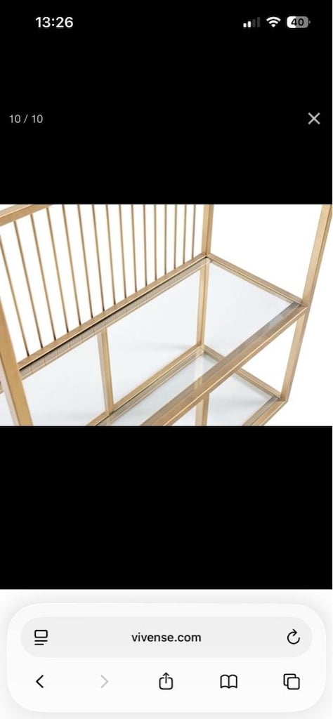 Metal Gri Eskitmeli Pirinç 80 cm Kitaplık - 11