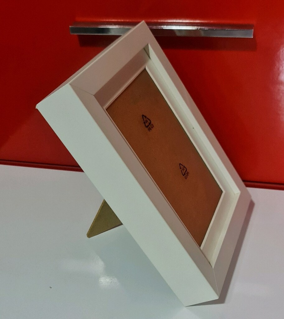 Beyaz ahşap fotoğraf çerçevesi. Tarz ve modern. Sıfır. 15,5x3,5x20 cm - 6