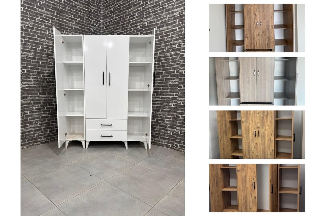 4 kapaklı elbise dolabı rojanxqqkl - 3