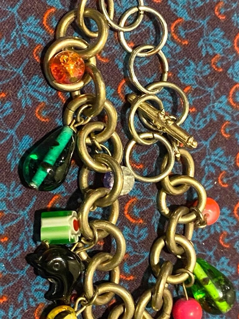 Vintage Murano Cam Charm’lı Çelik Bileklik - 14