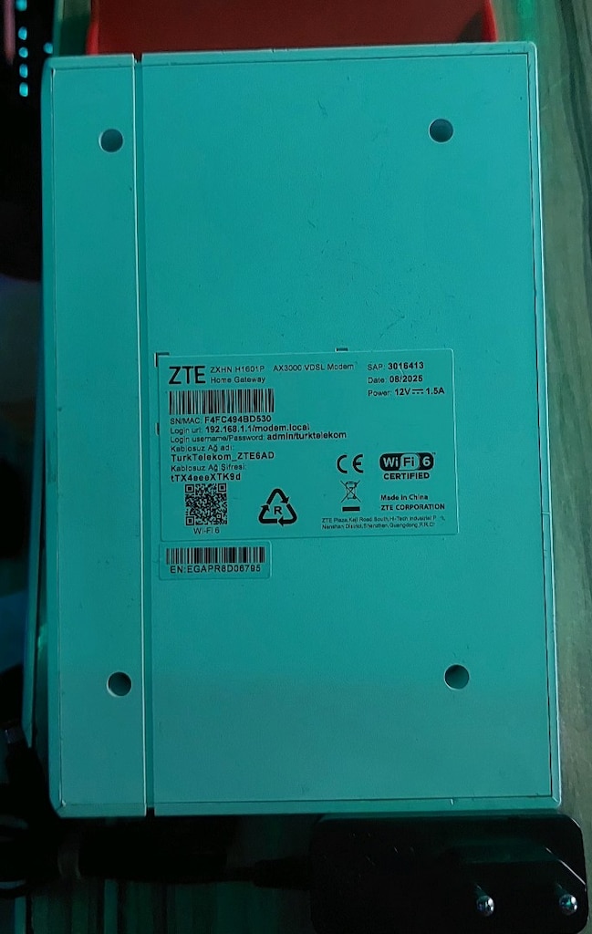 ZTE H1601P WIFI6 AX3000 SERILI PREMIUM MODEM - 6