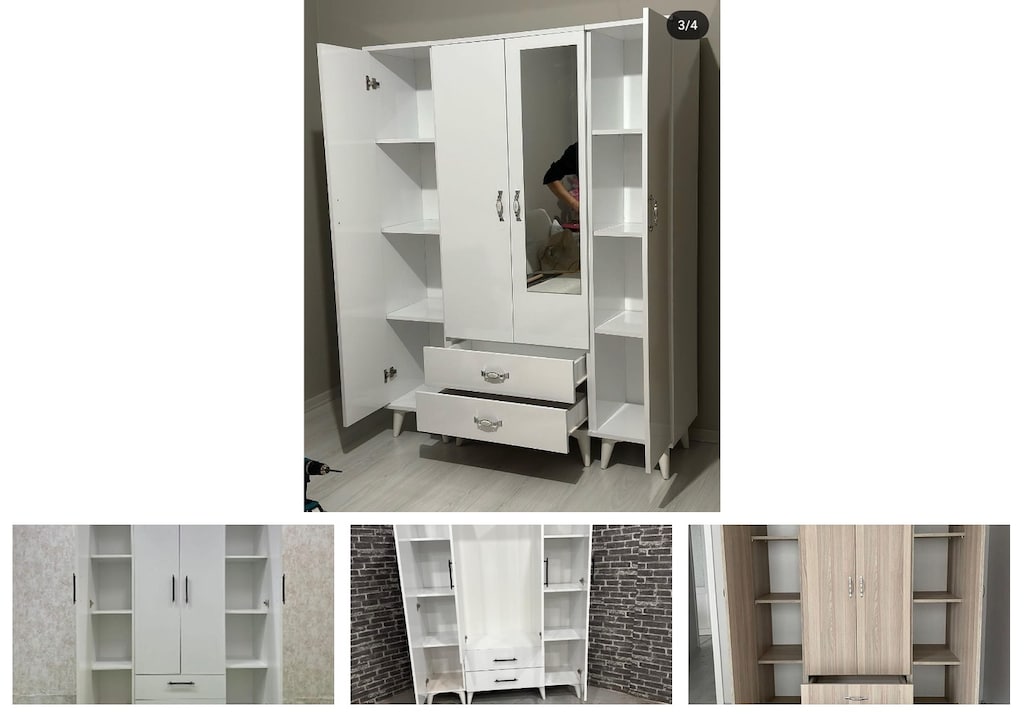 4 kapaklı elbise dolabı lnyylnrpuc - 4