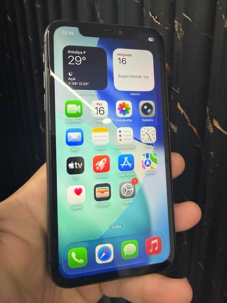 İphone 11 64 GB Türkiye Siyah Renk TR Sorunsuz Face İD Aktif - 8