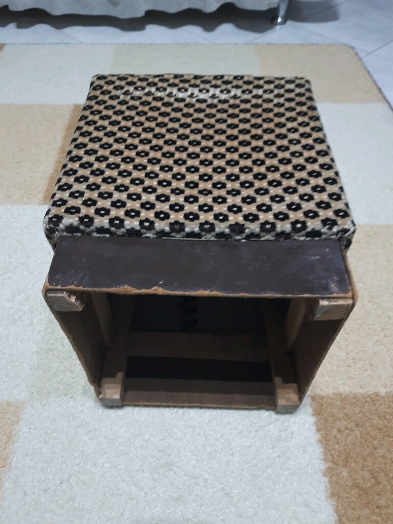 TESLİM:AKÇAY SAĞLAM KADİFE DÖŞEMELİ KARE PUF. EBAT:30*30 CM. YÜK:40 CM - 5