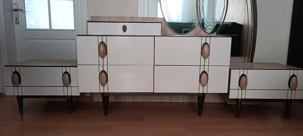 weltew mobilya Şifoniyer takımı, Makyaj masası ,komedinler - 8