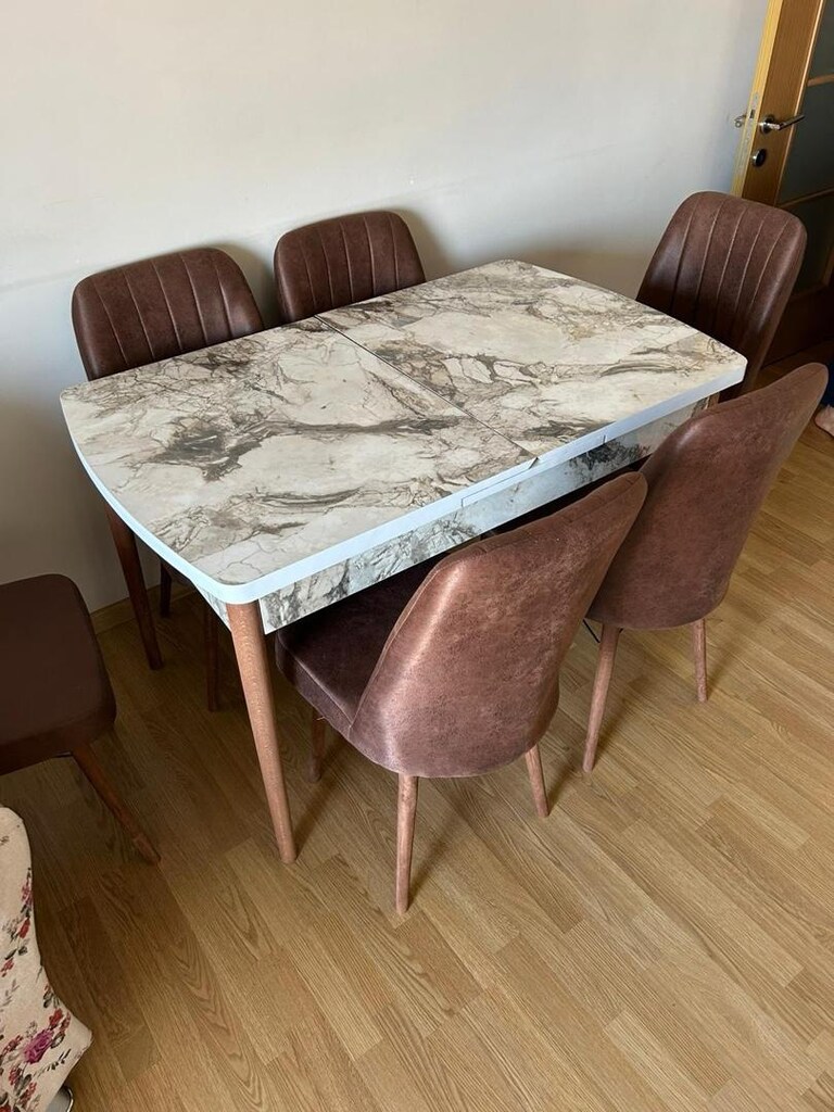 masa sandalye takımı 6 sandalye 1 masa renk seçenekleri mevcut - 2