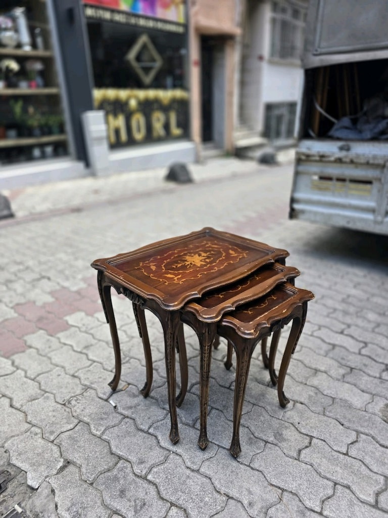Klasik Marküterili Zigon Sehpa - 5