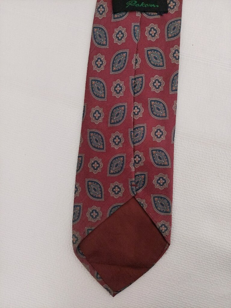 Koyu Bordo Klasik Desenli Kravat - 5