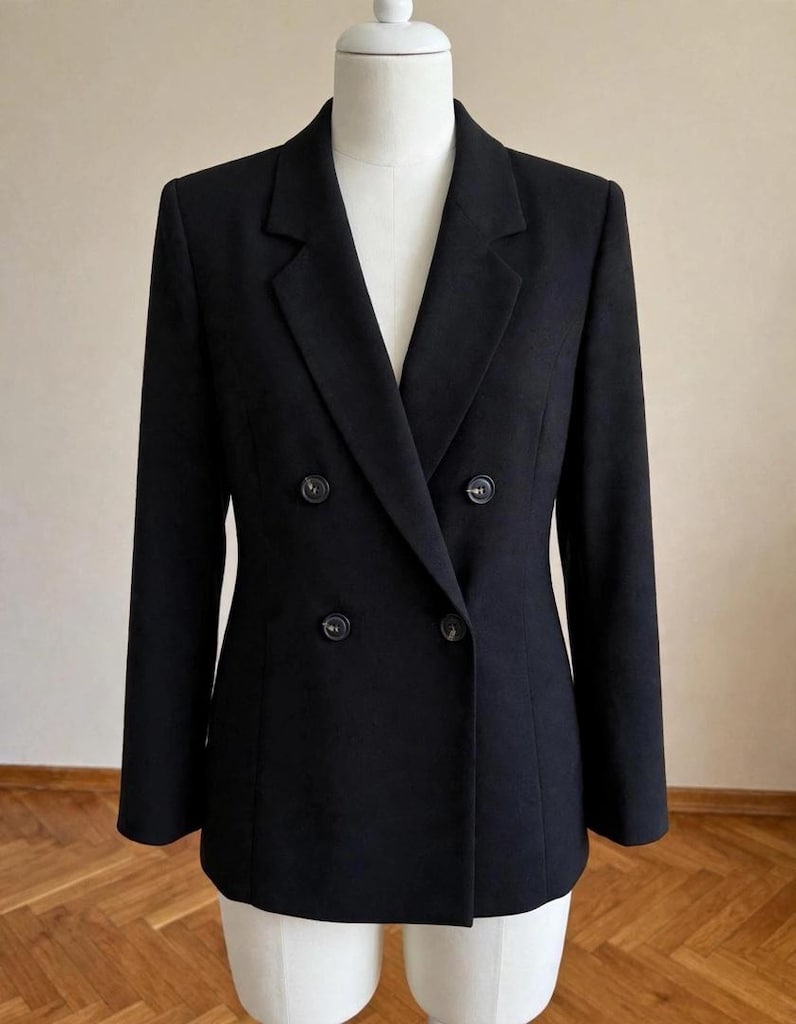 AKER Siyah Kruvaze Blazer Ceket Sıfır Ürün