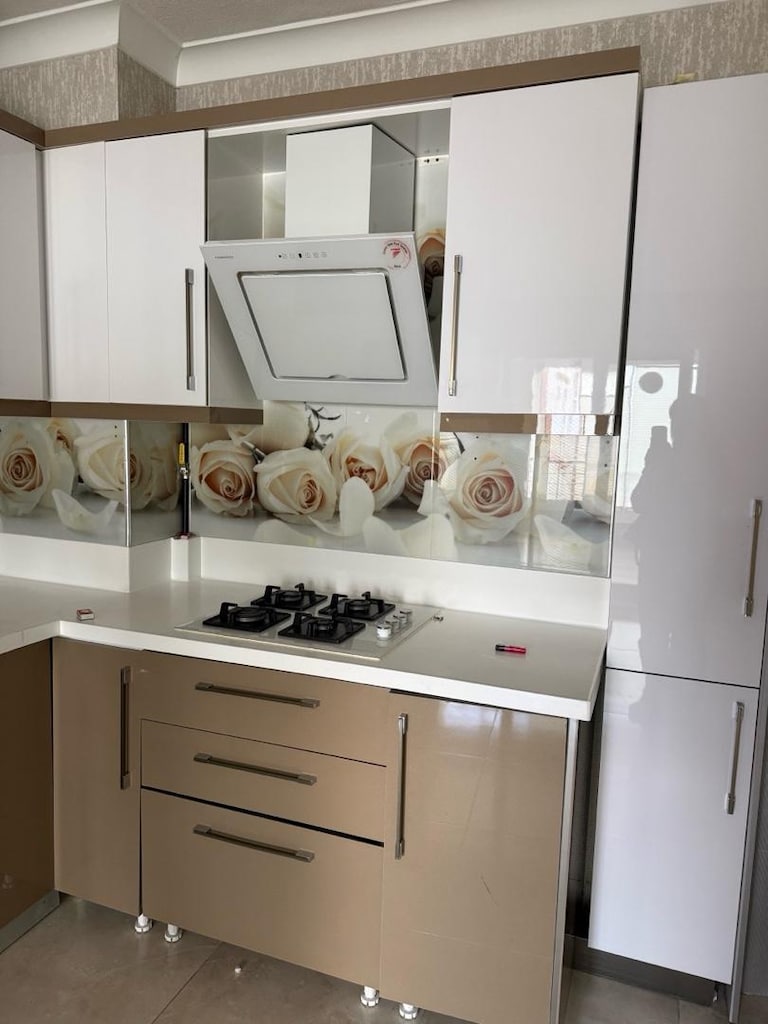 Modern Akrilik Mutfak Dolabı + Ankastre Set - 3
