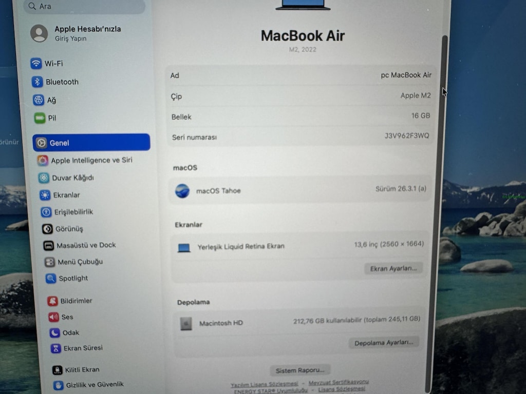 MACBOOK AİR 2022 M2 İŞLEMCİ 16 GB RAM 256 NVME KUTU + FATURA - 5