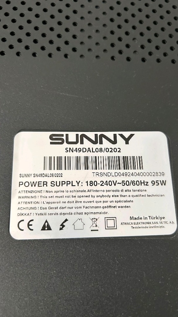 Sunny 49" Full HD LED TV | Dahili Uydu Alıcılı | Askı Aparatı Dahil - 5