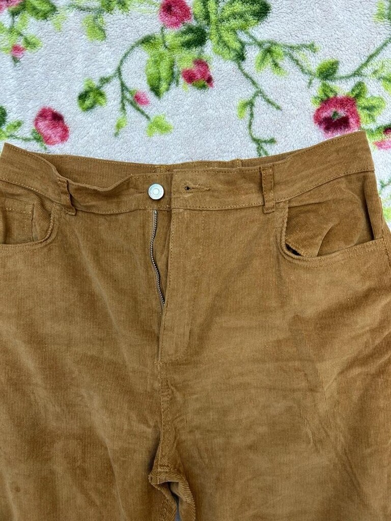 Xl beden kadın kadıfe pantolonu düz paça - 5